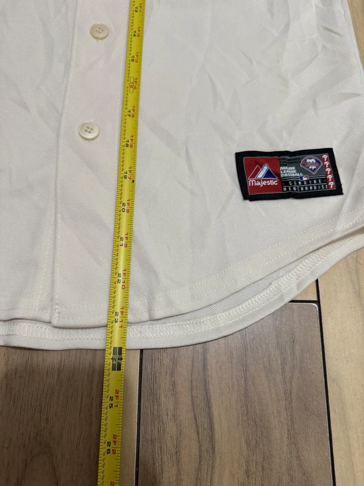 Vintage Philadelphia Phillies Jersey Youth Medium Majestic MLB Baseball - Image 4 of 4