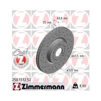 Zimmermann 250.1372.52 Bremsscheibe Vorderachse FüR Ford