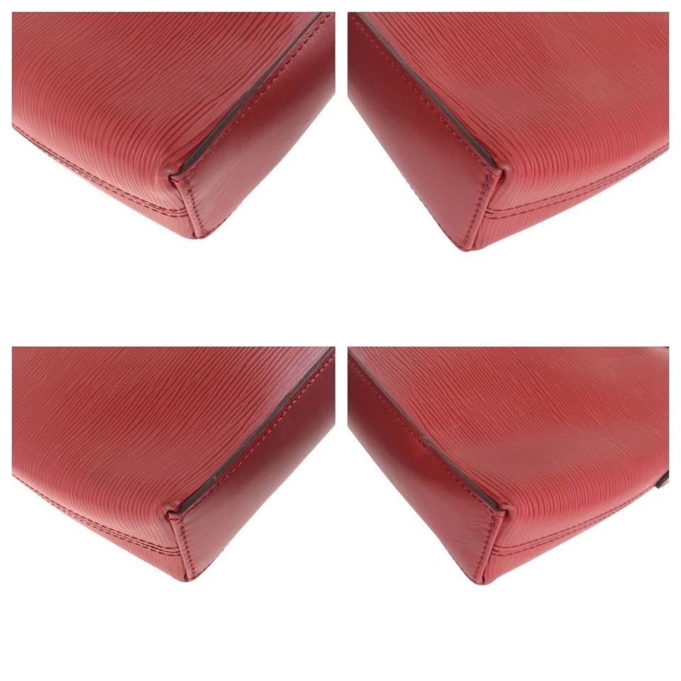 Bolso de negocios LOUIS VUITTON Epi Porte-Documents Jour rojo plateado cuero duro Foto 3 de 4