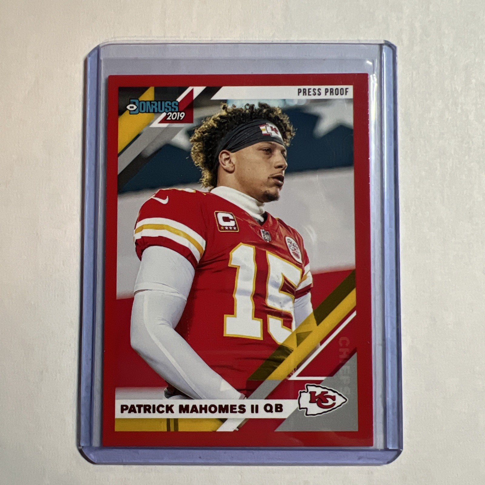 2019 Panini Donruss - Patrick Mahomes II #1 V Photo Variations Press Proof Red