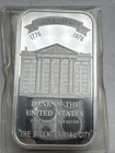 1976BANK OF THE UNITED STATES Philadelphia 1oz999 Silver Art Bar The Bicen. City
