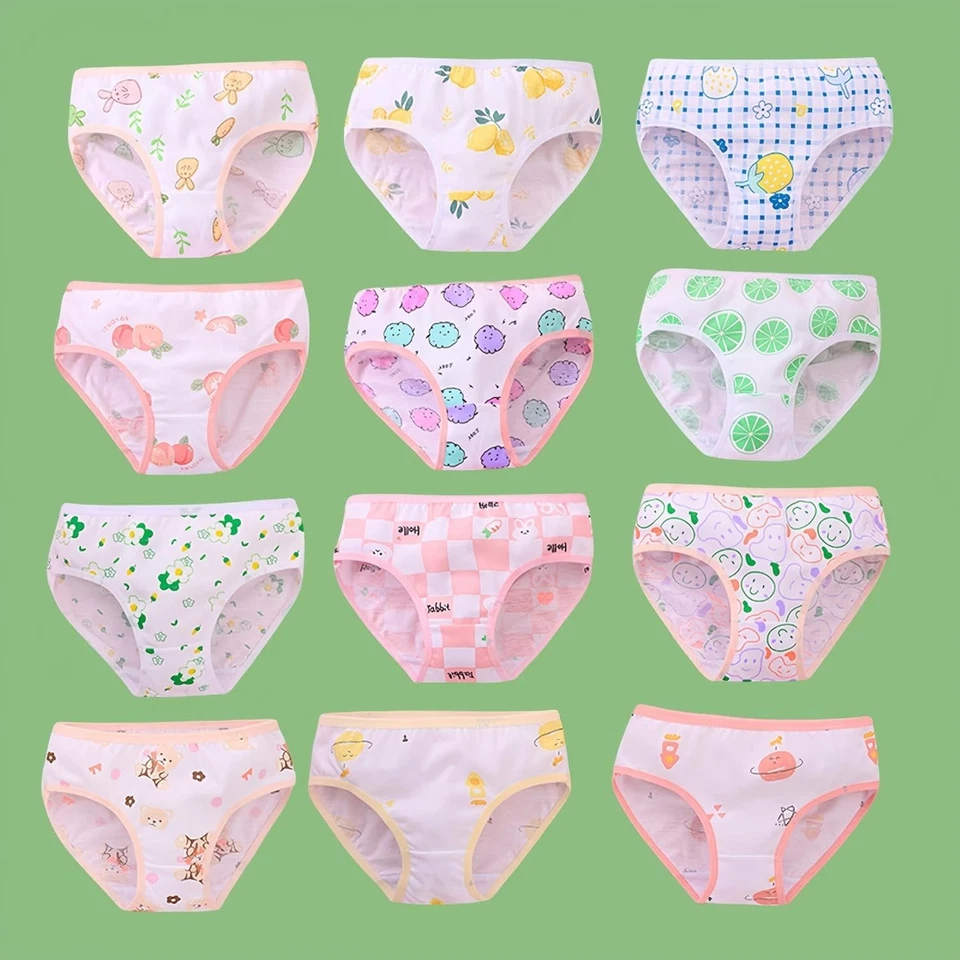 Girls Underwear 12 Pack Cotton Briefs Kids Comfortable Playwear - Image 4 of 4