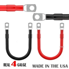 4 AWG Gauge Custom Battery Cable Copper Car Solar Power Wire Inverter Welding