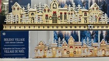 30inch LED Wooden Village Advent Calendar 2026 Christmas Countdown Decor