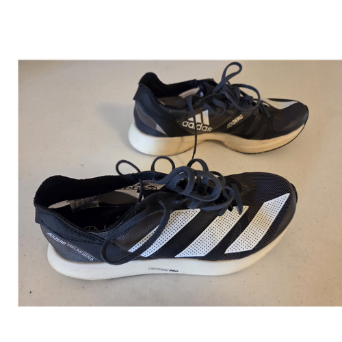 Adidas Adizero Takumi Sen 8 Men's Running Shoes Mesh Black White US 4 - Picture 1 of 4