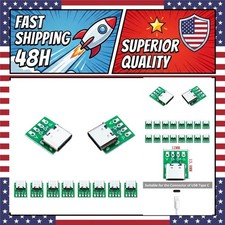10 USB-C Type-C Female Breakout Boards 4-Pin 2.54mm DIY PCB