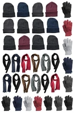 Yacht & Smith 12 Pack Unisex Bulk Cold Weather Winter Kits - Hats Gloves Scarves