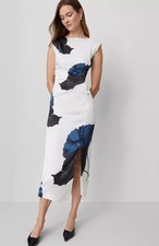 ANN TAYLOR  Floral Satin Sheath Dress Size 6 , 10 #23