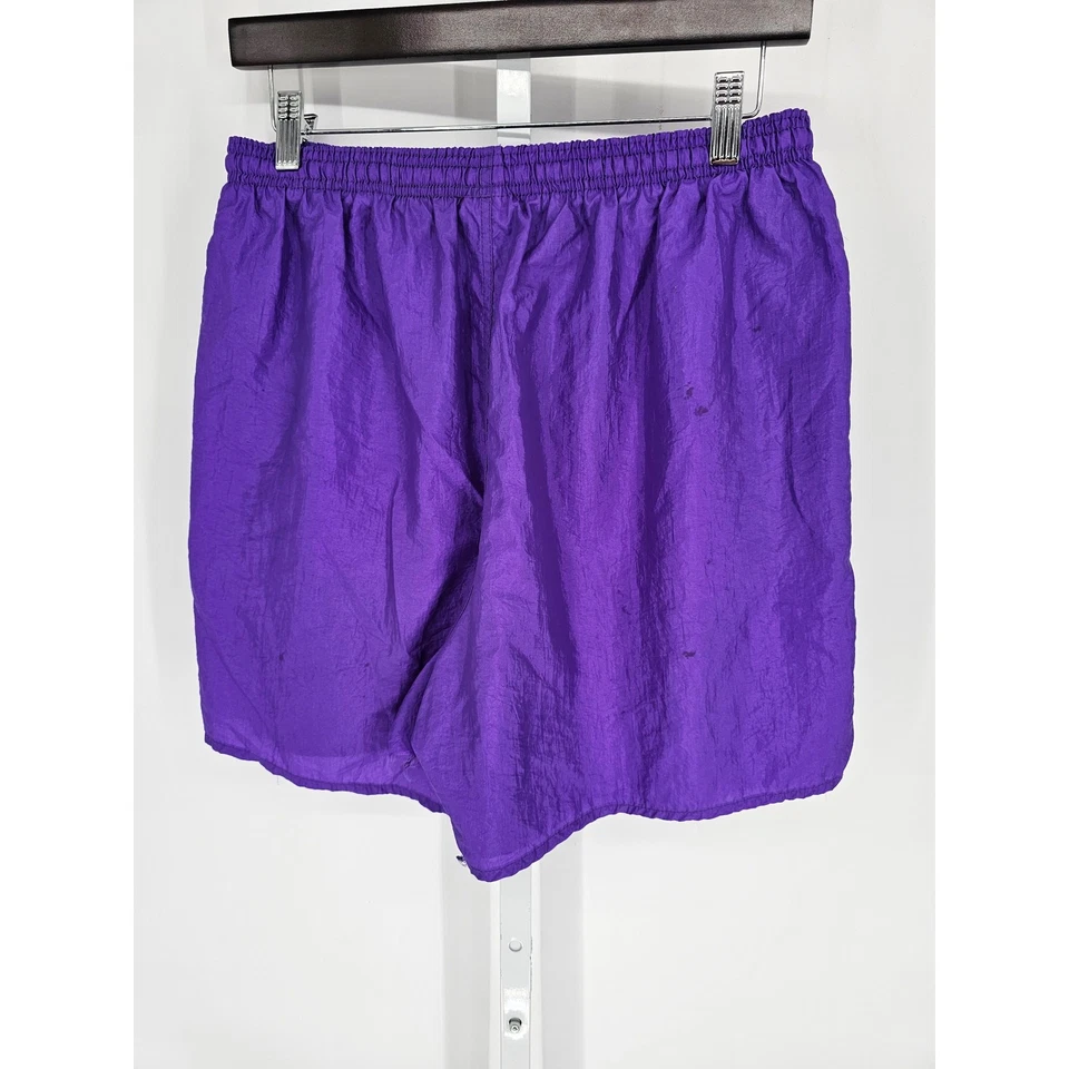 RARO Pantalones Cortos Vintage Umbro Nailon Bordados Fútbol, Natación - Púrpura, Adulto L Foto 4 de 4