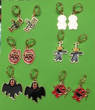 Fun Halloween Theme Earrings, Frankenstein, Demon, Vampire, Black Crow, MORE