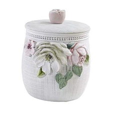  - Covered Guest Bathroom Essentials, Floral Home Decor (Spring Garden Jar