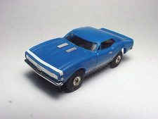 1967 CAMARO BLUE W/WHITE STRIPE HO SLOT CAR BODY. NEW. LIQUIDATION SALE  