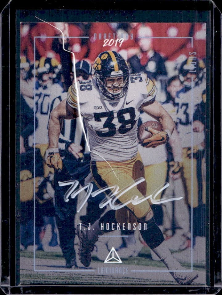 TJ Hockenson Panini Luminance Draft Day Signatures #DDSTJH Silver Ink