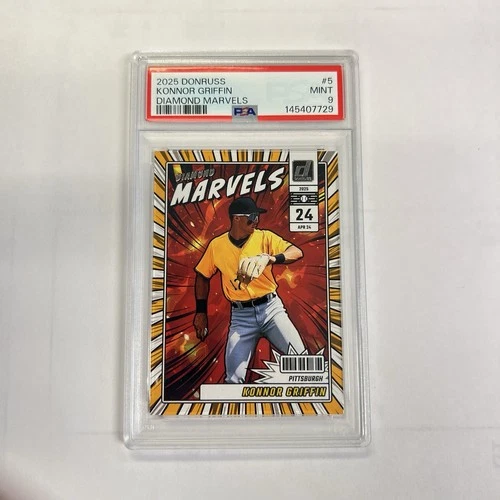 2025 Panini Donruss Konnor Griffin Diamond Marvels #5 Pittsburgh Pirates PSA 9