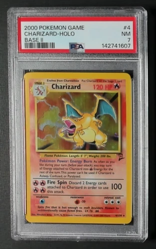 Pokemon TCG Charizard Holo Base Set 2 #4/130 PSA 7 2000 English Base Set II