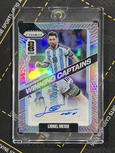 2026 Prizm World Cup Lionel Messi #WC-LM Winning Captains Auto Silver Prizm /75