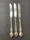 Sterling Silver 1968 International Du Barry Modern Hollow Knife 9” Set of 3