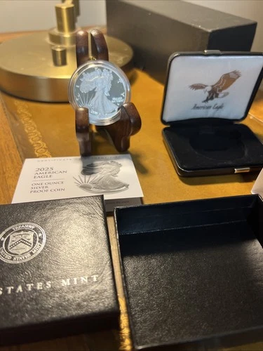 US Mint 2025-W Proof $1 American Silver Eagle Coin with Display Box