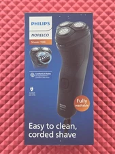 Philips Norelco 1100 Black Electric Shaver ComfortCut Blades 4D Flex Heads