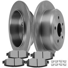 Rear Disc Brake Rotors Ceramic Brake Pads Kit for 2007 - 2017 Jeep Wrangler JK