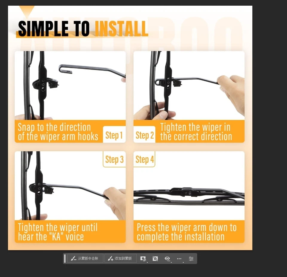 Repuesto limpiaparabrisas 22"+22" para Dodge Ram 1500/2500/3500/4500 2009 201 Foto 3 de 4