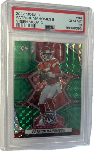2022 Panini Mosaic - Patrick Mahomes II #94 Green Mosaic Prizm