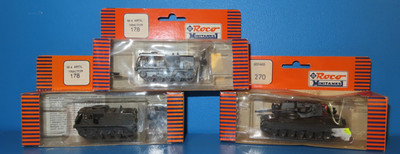 Roco H0 Minitanks Flak-Panzer Gepard +2x M4 Artillerie Tractor  TOPin OvP#8242