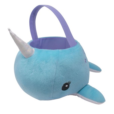Narwhal Medium Plush Easter Basket, Multi (PG01327)