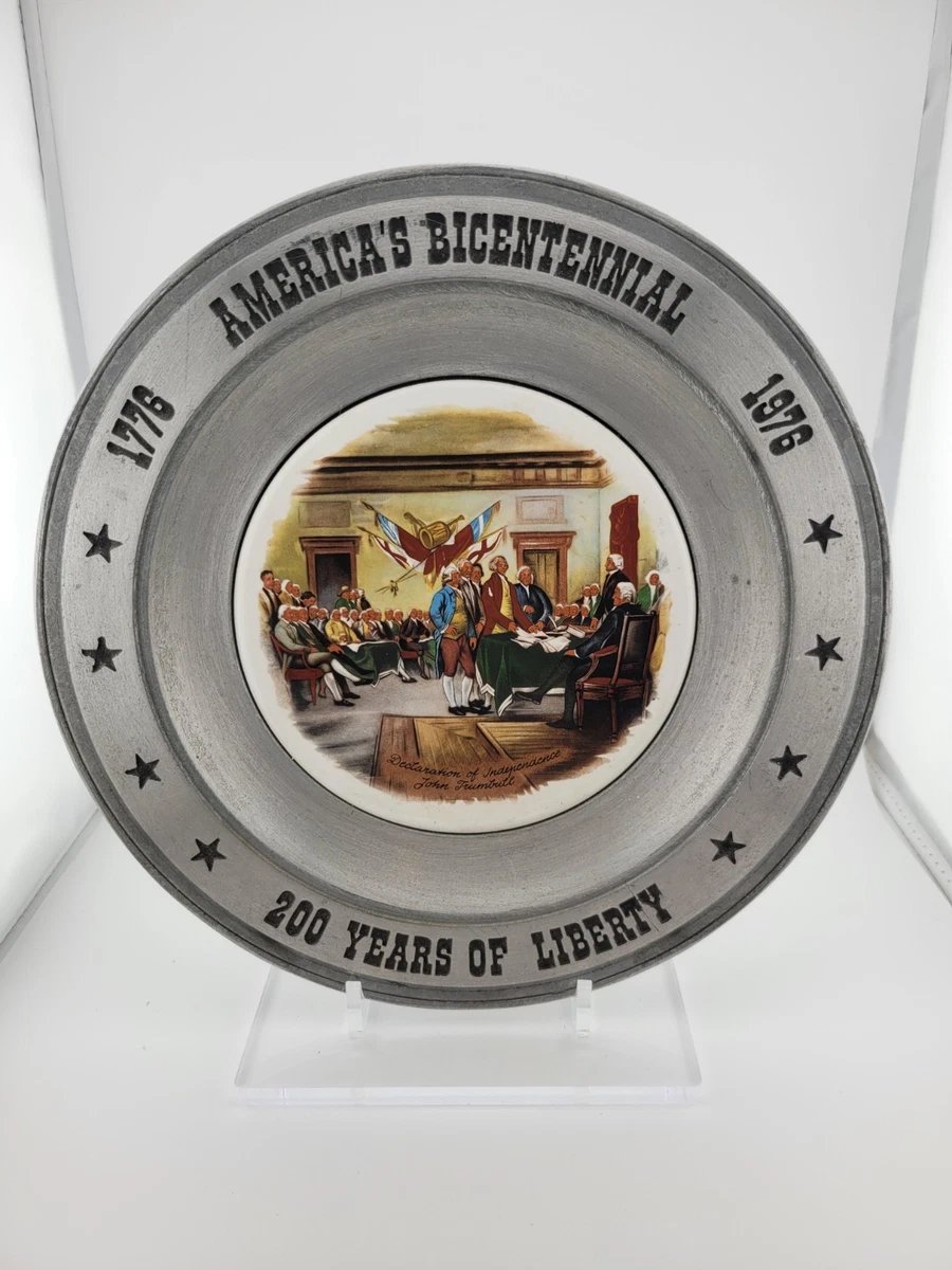 Bicentennial Pewter Plates In Decorative Collector Plates for sale