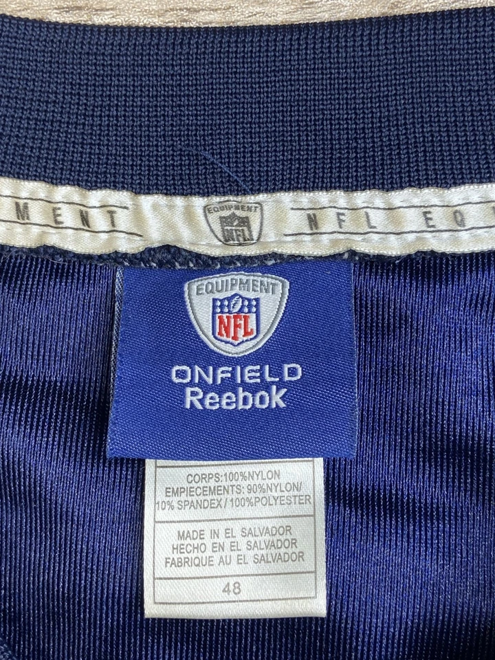 Reebok Tom Brady New England Patriots Size 48 Jersey Mens Y2K Football NFL Blue - Image 4 of 4