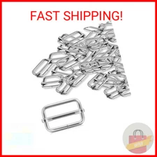 ERKOON 30 Pieces Slide Buckle 1 inch Metal Triglide Slides Rectangle Adjustable