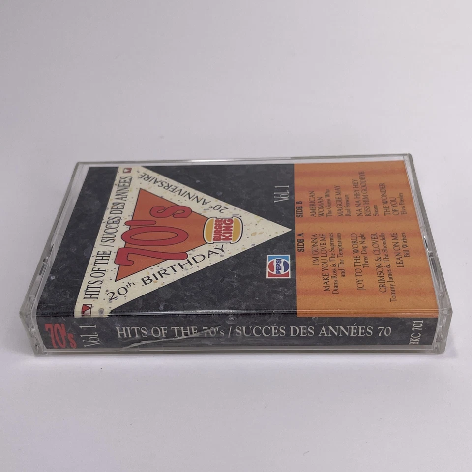 Burger King Presents: Hits From The 1970's (Audio Cassette Tape, 1989) Canada Foto 3 de 4