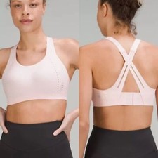 Lululemon Air Support Strawberry Milkshake Pink High Impact Sports Bra 36C