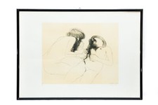 Emilio Greco Rome 1982 Etching 51/90 Painting with Painted Frame