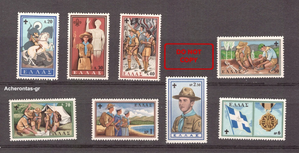 GRECIA 1960.PALAMAS, JUEGOS OLÍMPICOS BOYSCOUTS ROMA Y EUROPA.AÑO COMPLETO MNH! Foto 4 de 4