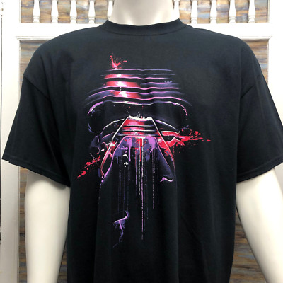 Star Wars Mens T Shirt Vintage Retro Y2K Nerd Block Size XL Black