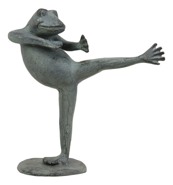 Aluminum Tai Chi Kung Fu Shadow Kick Stance Frog Garden Statue Feng Shui Frogs eBay