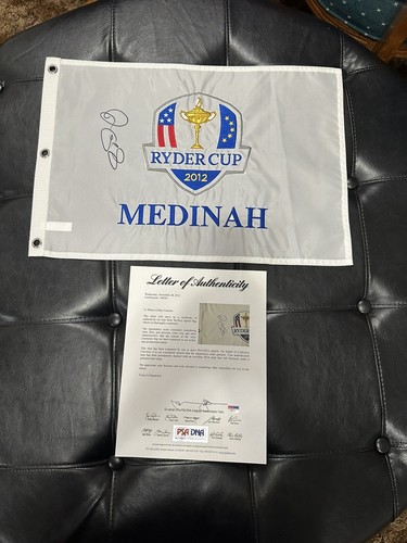 RORY MCILROY 2012 RYDER CUP Medinah Signed flag PSA/DNA LOA COA