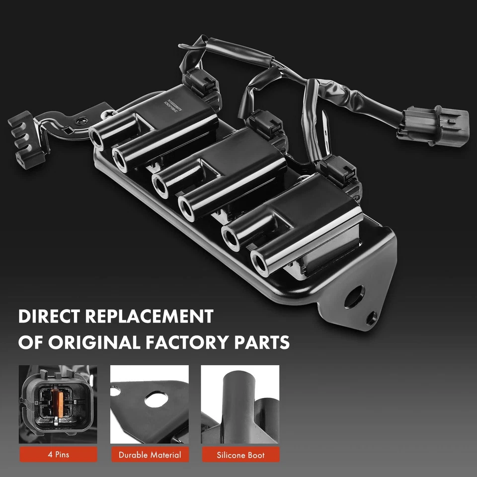 1x Bobina de encendido y 6x Kit de bujías de iridio para Kia Sportage 2005-2010 Hyundai Foto 4 de 4
