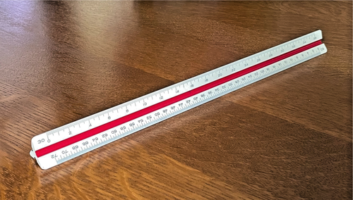 Vintage The C-Thru Ruler Co. TS-655 Engineer Triangular 12