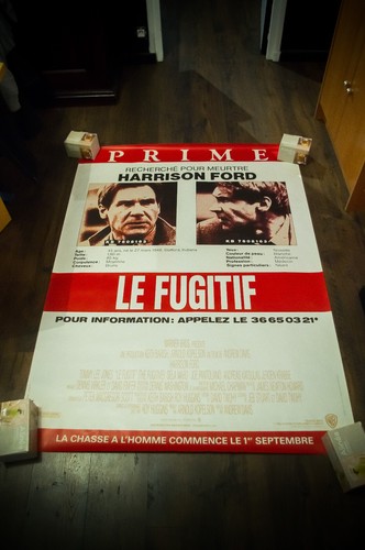 THE FUGITIVE (1993) - Original French Movie Poster – Large Rolled