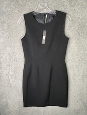 Tahari Breydan Short Dress Women Size 0 Petite Black Sleeveless Zip Up NEW NWT