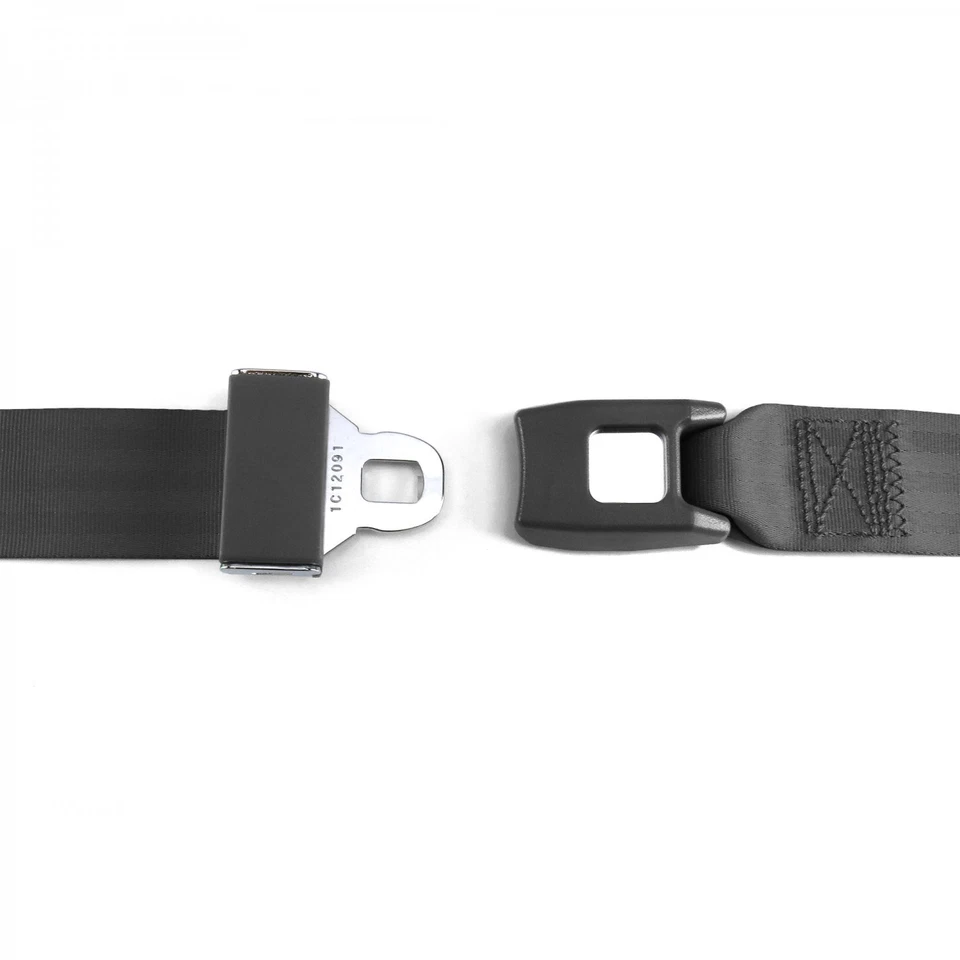 Ford Fairlane 1968 - 1969 Standard 2pt Charcoal Lap Bucket Seat Belt Kit - 2 Bel - Image 3 of 4