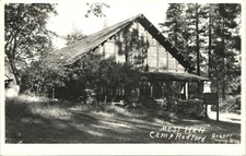 CAMP RADFORD CALIFORNIA MESS HALL real photo postcard rppc san bernardino mts ca