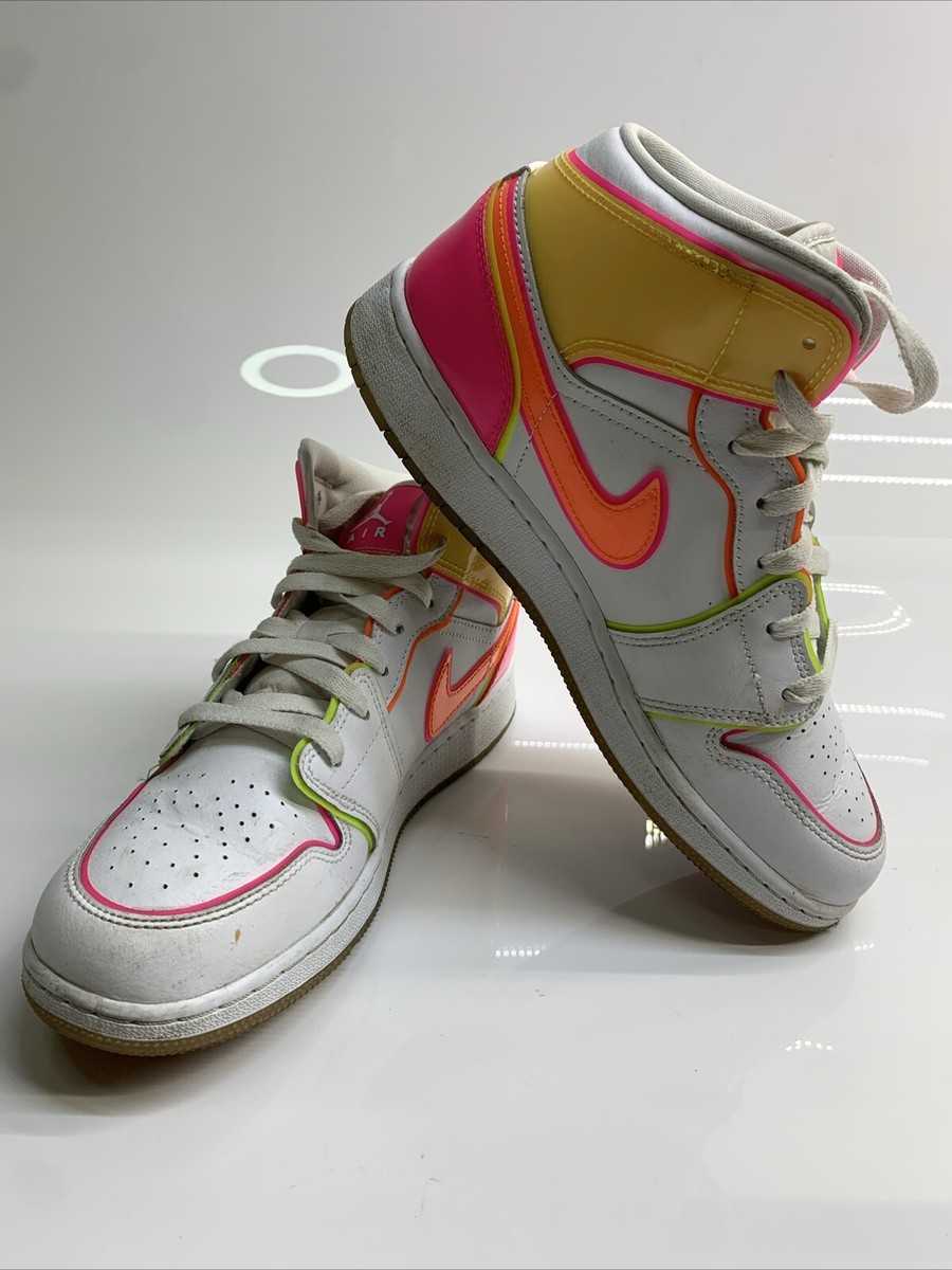Nike Air Jordan Mid GS Edge Glow White Pink Blast CV4611-100