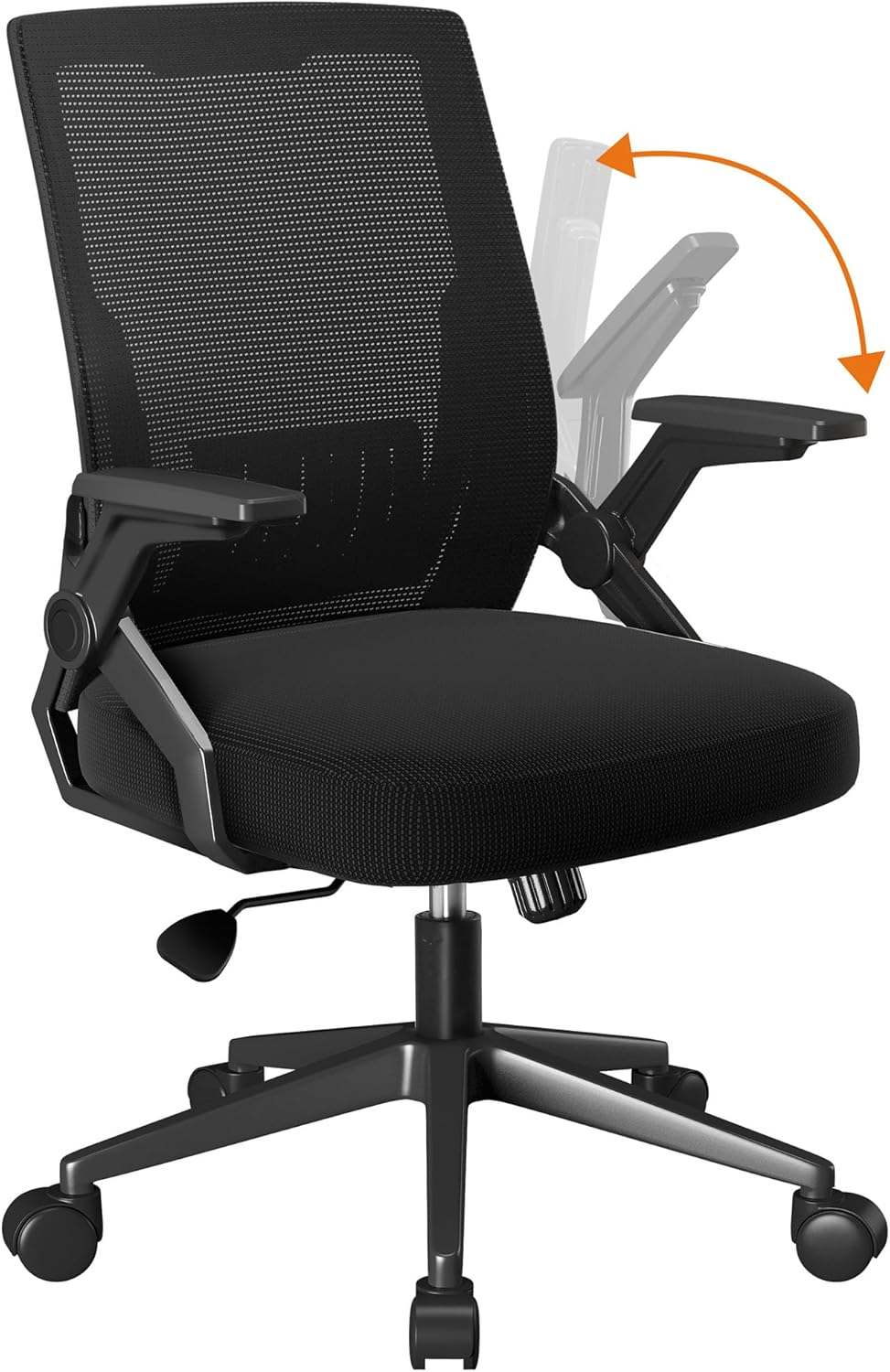Ergonomic Mesh Office Chair with Flip-Up Armrests and Adjustable Height-image