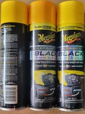 3 CANS Meguiar's G16910 Car Auto ULTIMATE BLACK Plastic Trim Vinyl Restorer ^