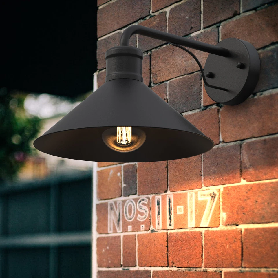 Farmhouse Wall Lights Outdoor Barn Light E27 Front Porch Wall Lights Black IP44 - image 3 of 4