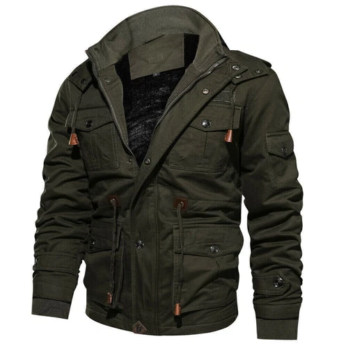 Herren Fleece Winterjacke Holzfäller Jacke Sweatjacke Arbeitsjacke Outdoorj-K7B1 - Bild 21 von 27