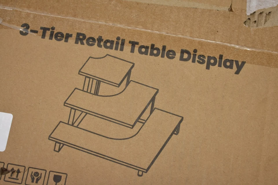 Elite Roo 3 Tier Wooden Retail Display Shelves Portable Display Rack Countertop - Image 3 of 4